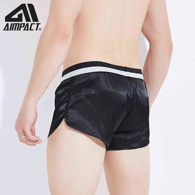 AIMPACT hommes French Terry Shorts Polyester solide vêtements de nuit décontractés Homewear Sexy Shorts AM2356 H1210