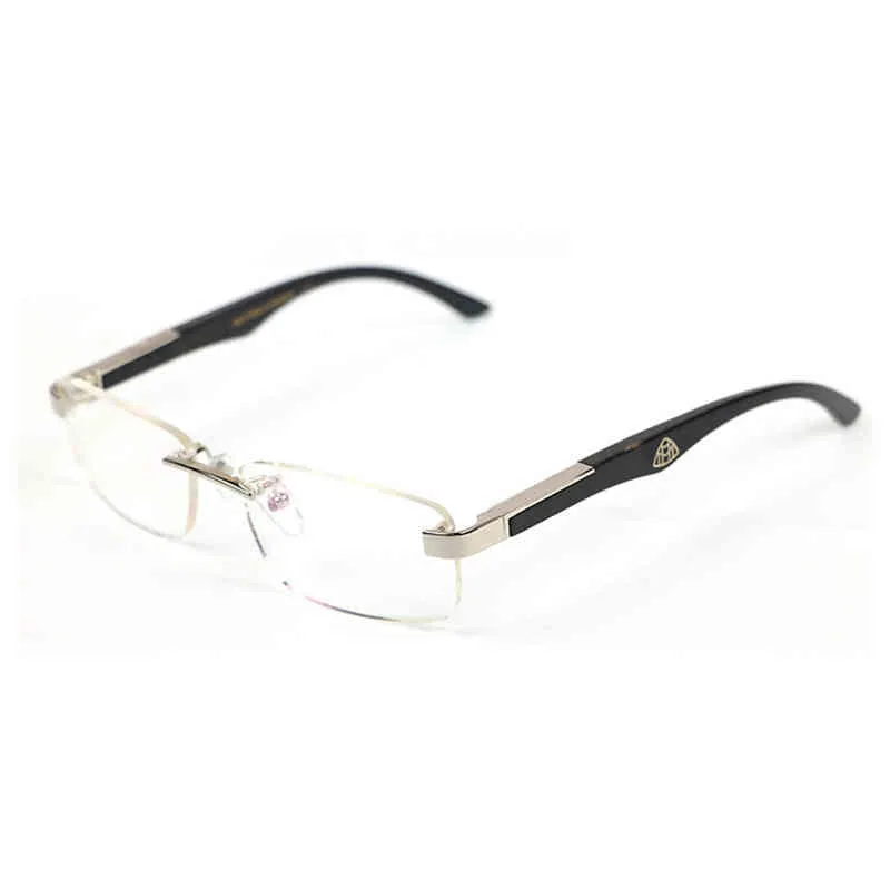 2024 10% rabatt på lyxdesigner Nya män och kvinnors solglasögon 20% rabatt på all-match White Buffalo Horn Optiska träskådespelar Eglasfyllningsrecept Recept Clear Glass Man