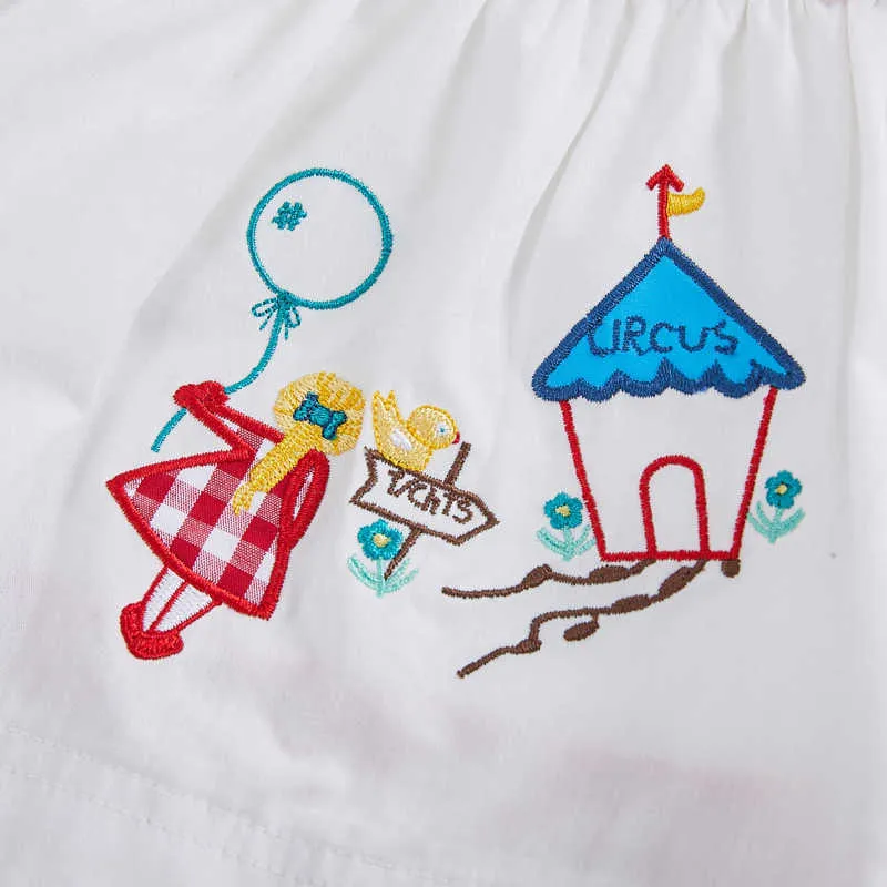 Bébé fille dessin animé broderie robe à carreaux infantile Espagne princesse robes filles robes de fête d'anniversaire enfants Boutique vêtements 210615