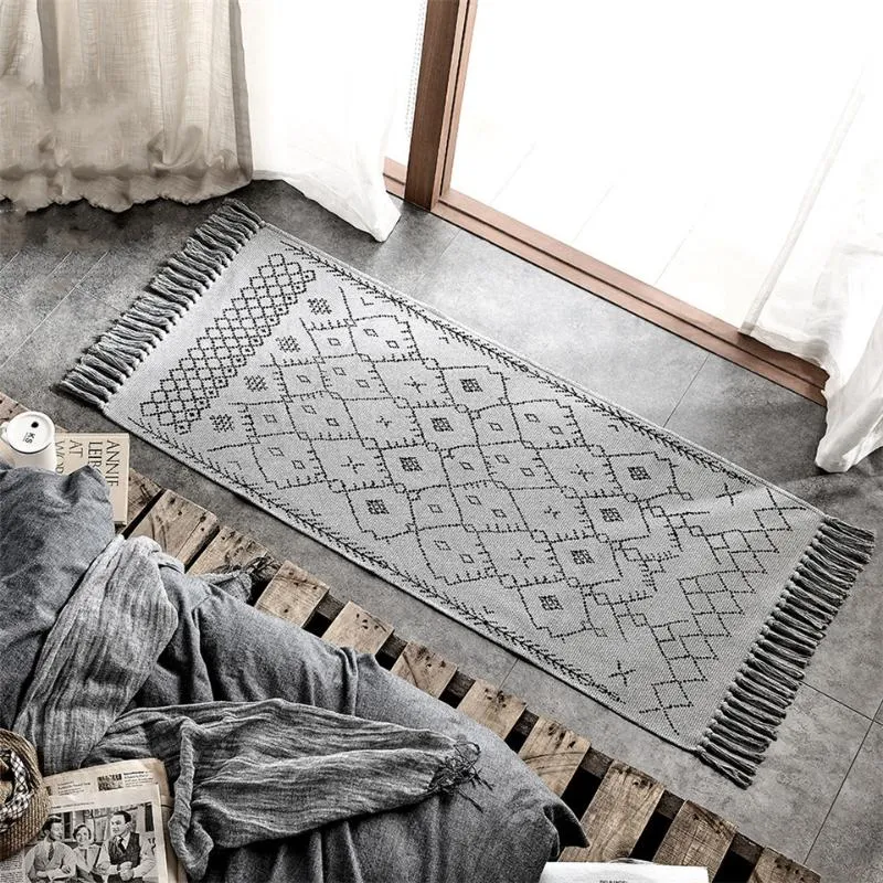 Tapijten Marokkaanse Karpetten Nordic Woonkamer Zacht Flanel Slaapkamer Nachtkastje Deken Antislip Keuken Deur Mat Tatami Thuis decor2802