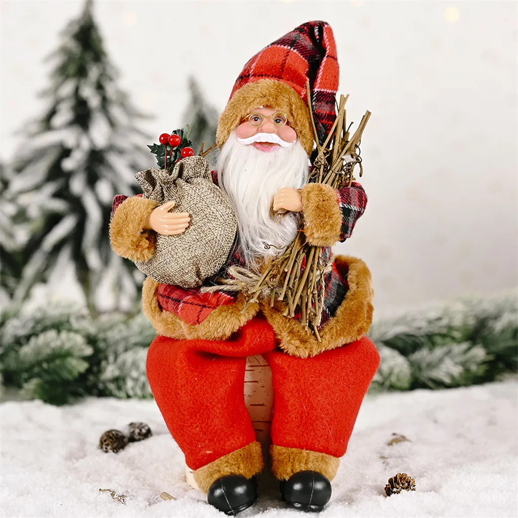 Santa Claus Doll Large 3020cm kerstboom ornament Nieuwjaar huisdecoratie kinderen cadeau vrolijke kerstdecoraties 9 T200909