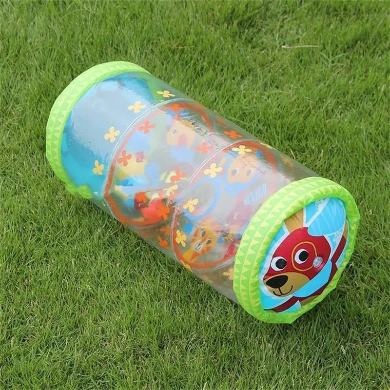 Lnflatable Toy Incants Roller PVC Baby Fidget Zabawki Czołganie Nauka Z Bells Maluch Stoi Wczesna Edukacja 220216