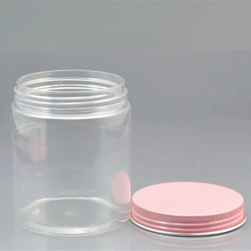 LOT 250G Jar di plastica ricaricabile in plastica 8oz siero trasparente sierico in oro oro rosa in alluminio Crema Crema Crema Fit Body Butters64442138