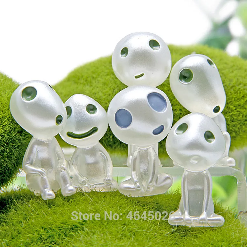 Princess Mononoke Luminous Studio żywica Ghibli Figura Kodamas Glow In Dark Figurines Tree Dolls Model Kids Toys C02201792106