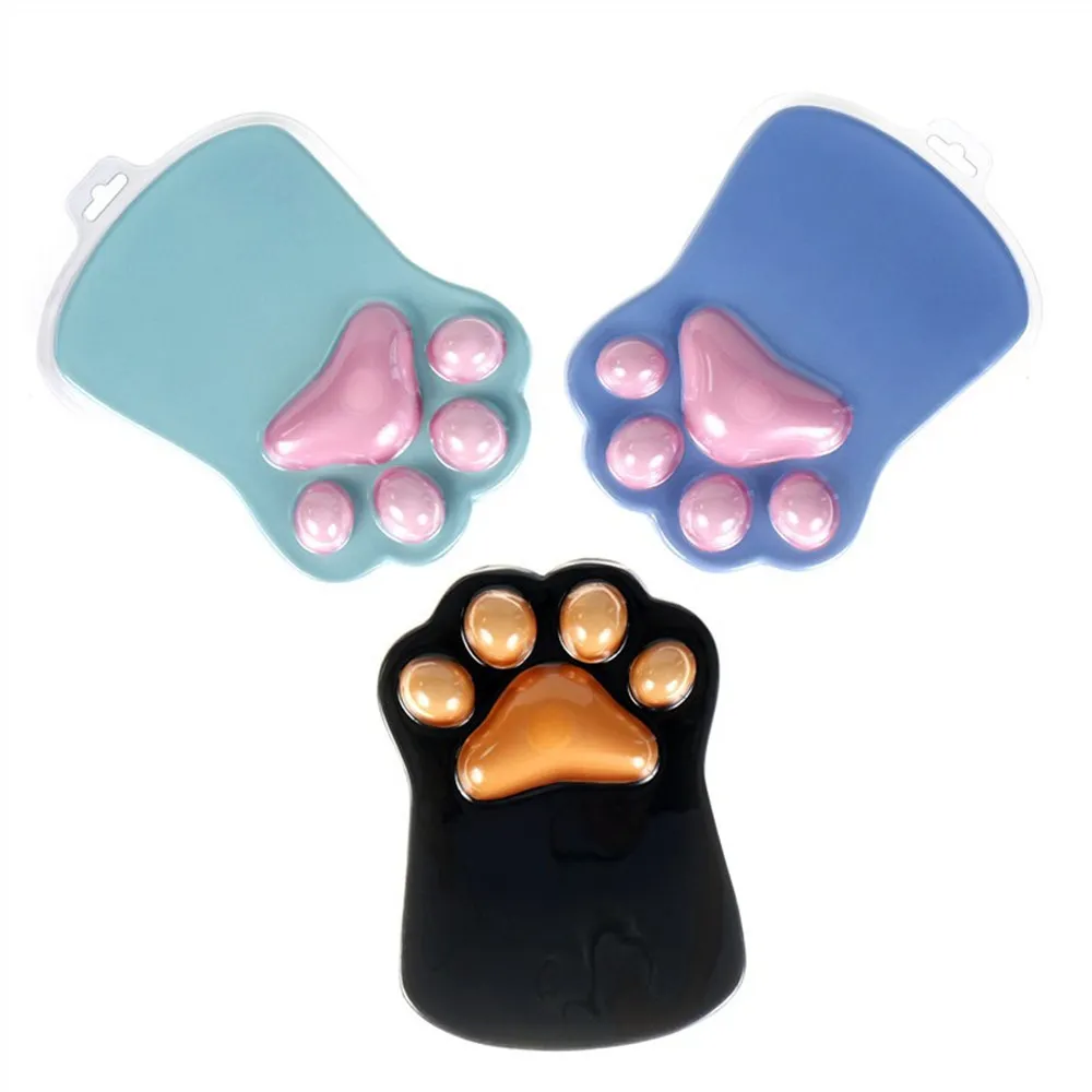 Tapis de jeu en Silicone antidérapant, mignon, patte de chat, Kawaii, tapis de Table, pour ordinateur portable, clavier, ensemble de bureau