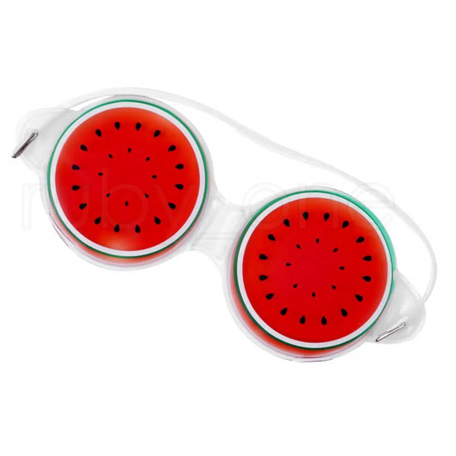 Ice Gel Eye Mask Kall Komprimera Söt Fruktformad Gel Eye Fatigue Relief Cooling Eye Care Avkopplingsverktyg