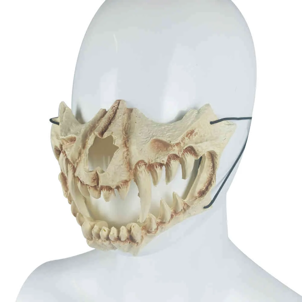 Cat Joker Halloween Carnival Adulti Cosplay Soft Pu Foam Wolf Tiger Animal Skull Mask