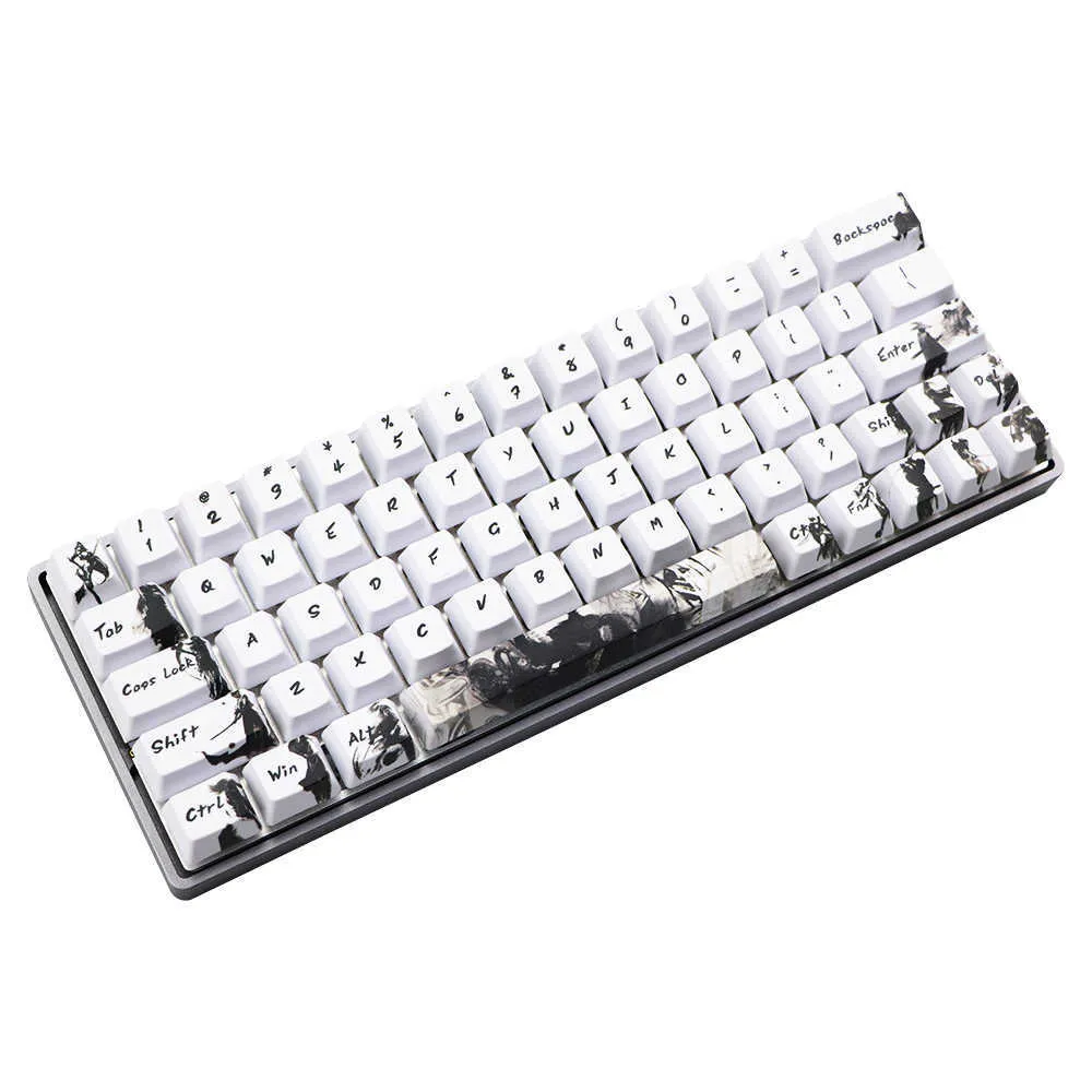 Dyesubbed pbt keycap oem perfil para mx switches gh60 rk61alt61annie poker gk61 gk64 dz60 knight knight errarante keycaps 210613205491