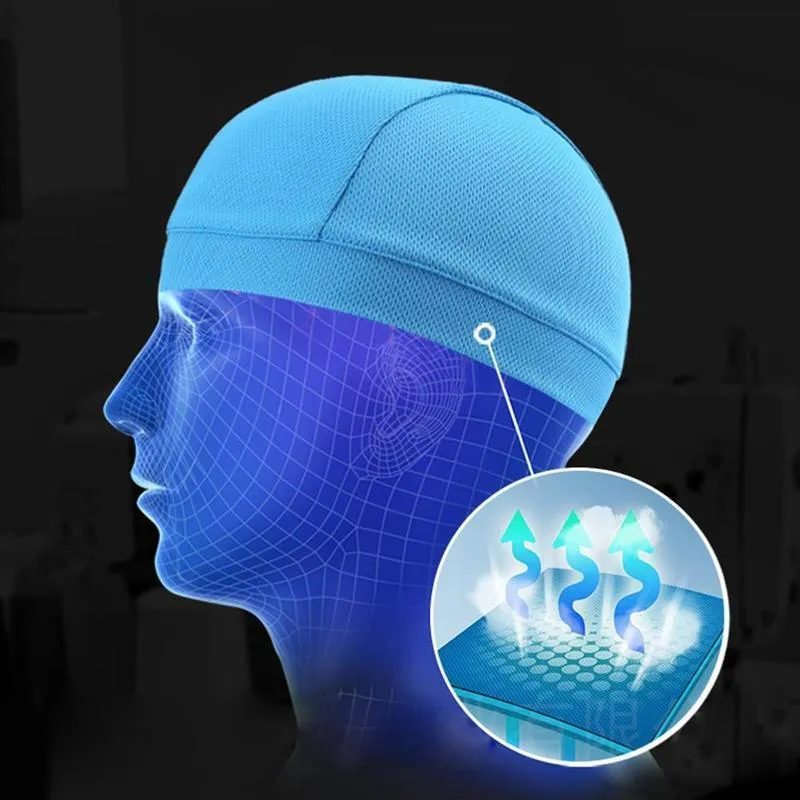 Berretti con teschio/teschio Cappelli ad asciugatura rapida da uomo Berretto traspirante con fodera elastica Fodera elastica Casco da ciclismo Cappello con teschio Sport esterni