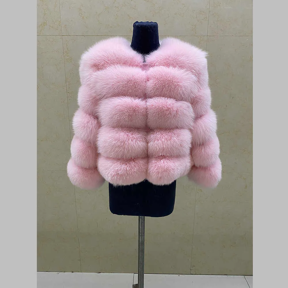 Mode Winter Warm Damesjas Natuurlijke Bontjas Echte Bontjas Winter Dikke Warme Jassen Vest Custom Made XXXXXL 211019