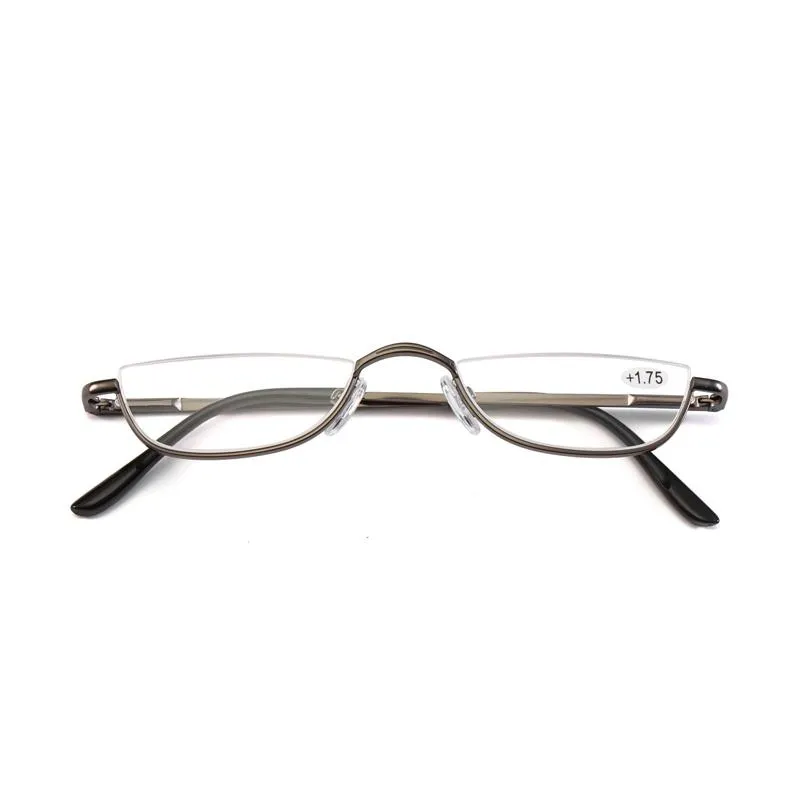 Солнцезащитные очки кошачий глаз, очки для чтения для женщин и мужчин, металлическая полуоправа, очки для дальнозоркости, женские и мужские полуободковые очки для дальнозоркости 289N