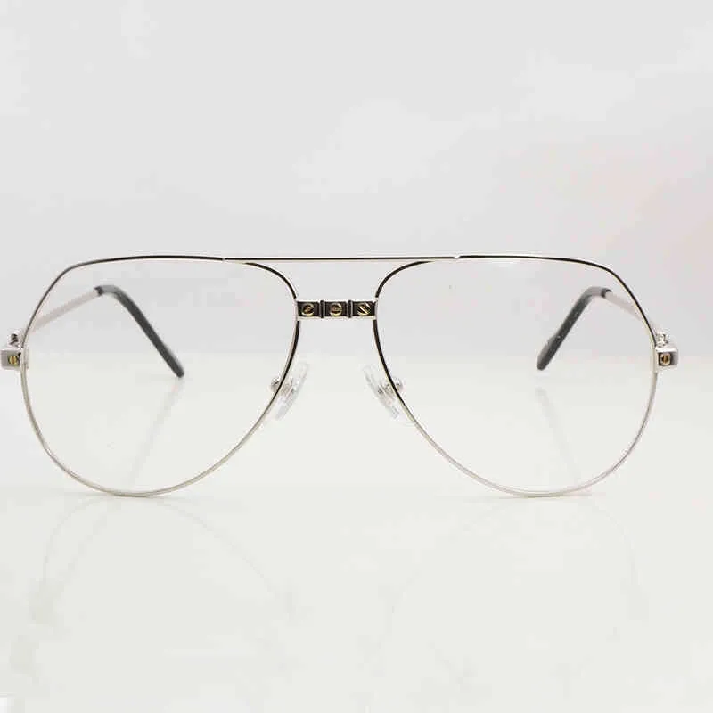 Trames de lunettes transparentes pour hommes Transparent Rimless Metal Designer Prescription Lunes Espejuelos Mujer7058951
