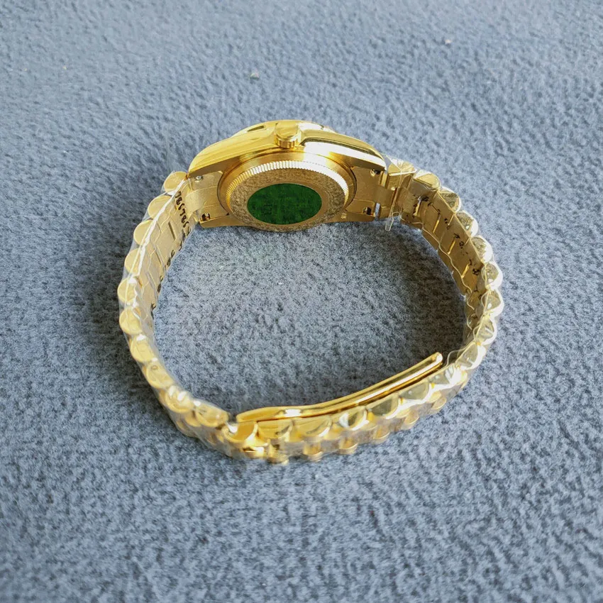 Relógios femininos safira cristal automático mecânico 69178 de alta qualidade ouro vermelho diamante moldura menina relógio presente 26mm294m