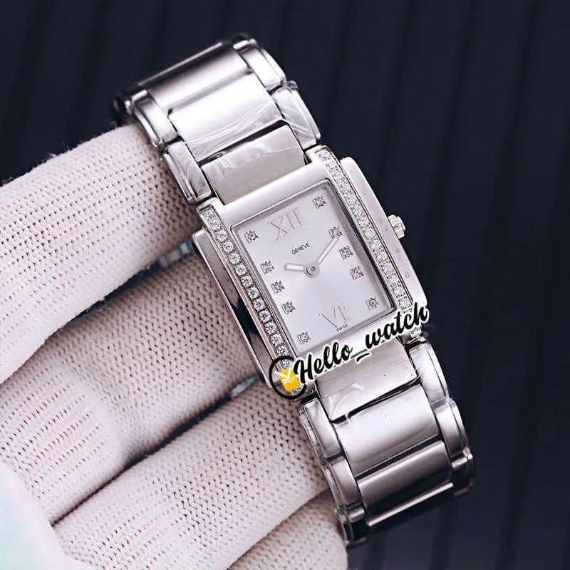 Uhren Herren Luxusmarke TWENTY-4 4910 11R-010 Mark Braunes Zifferblatt Schweizer Quarz Damenuhr Diamant Lünette Roségold Stahlarmband Ld181a