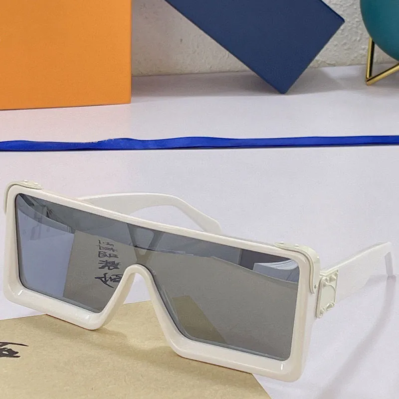 Женские солнцезащитные очки Z1255 Белый неоклассический квадратный контрастный контрастный металлический S-блокирован