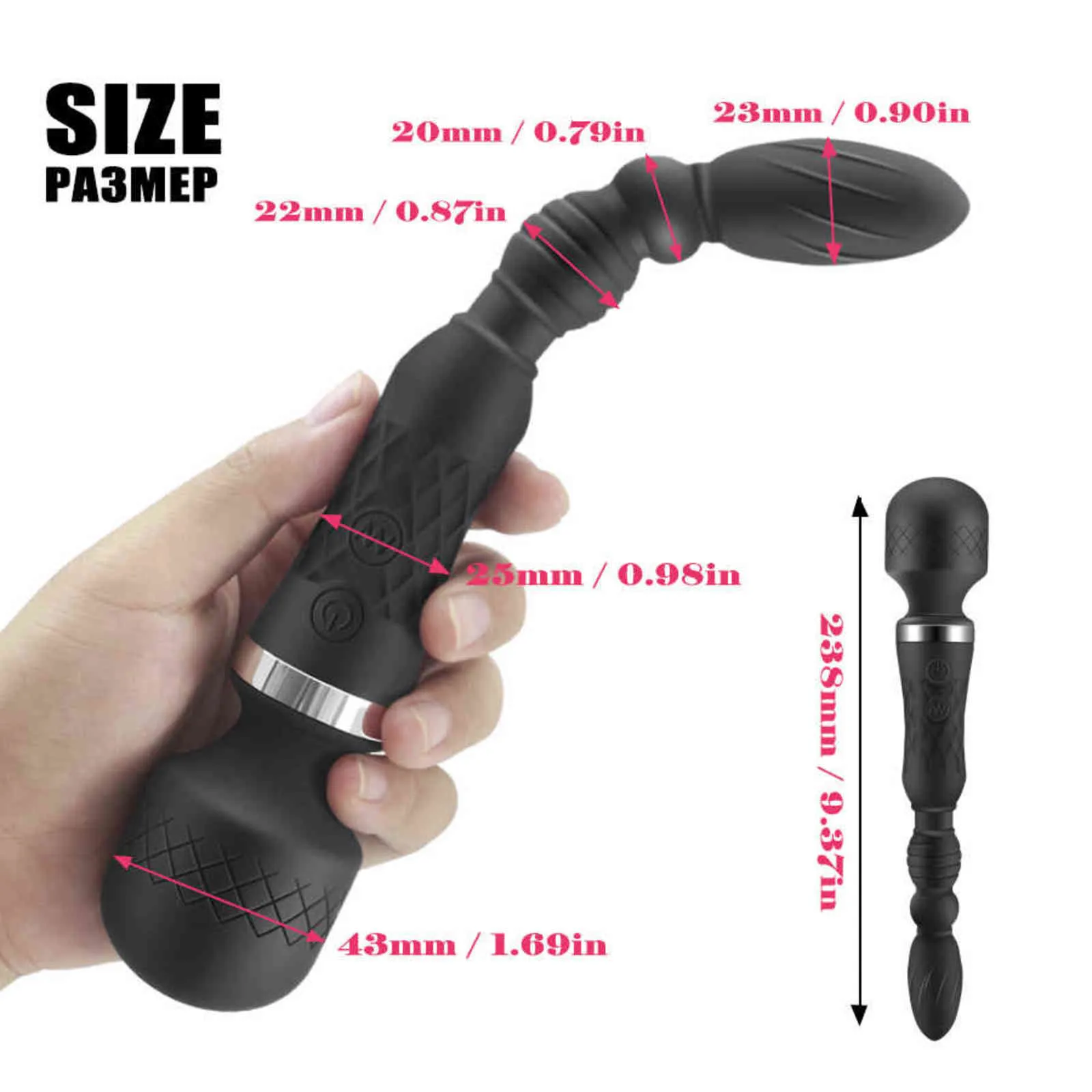 NXY vibratori potente bacchetta AV vibratore spina anale tirare perline dildo clitoride stimolatore vaginale doppi motori massaggiatore giocattoli sessuali donne e uomini 1119