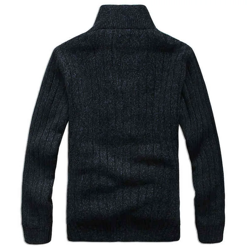 Camisola de inverno masculina Roupa masculina espessa lã casual cardigan camisola de malha para homens casaco quente 211221