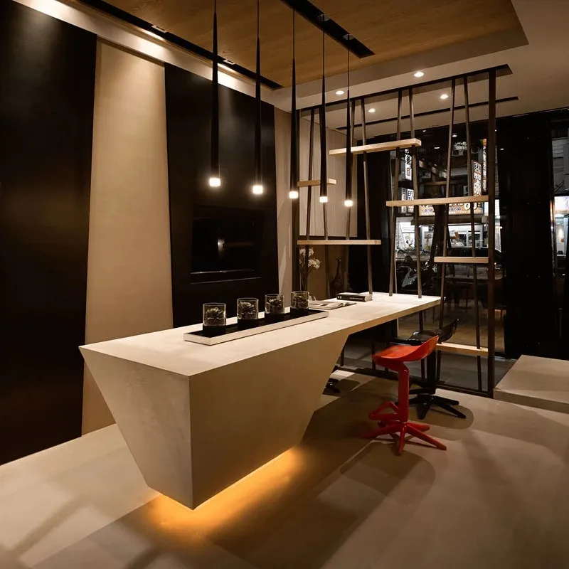 Led long downlight lampes suspendues créativité individuelle moderne salle à manger lustre escalier lumière cuisine lustres bar Chandelie242B