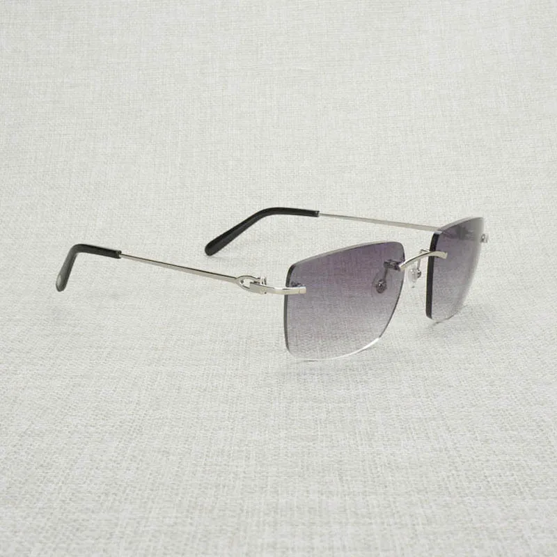 Vintage Rimless Big Square Sunglasses Men Oversize Glasses Frame Women Eyeglasses Shades Oculos Gafas for Driving Outdoor 011B8674984