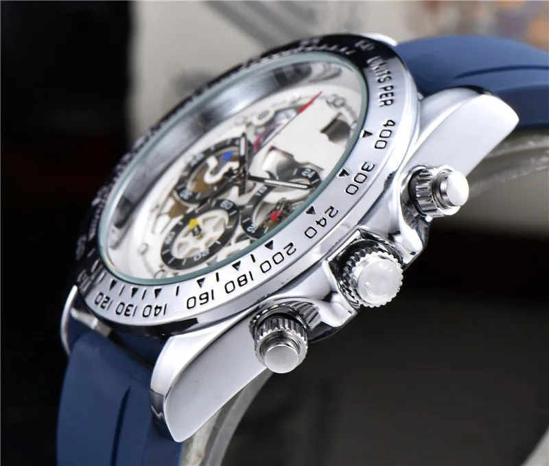 Pleine fonction mode décontracté montre pour hommes Datejust Quartz chronomètre de sport montre-bracelet montres cadran numérique horloge orologio uomo245R