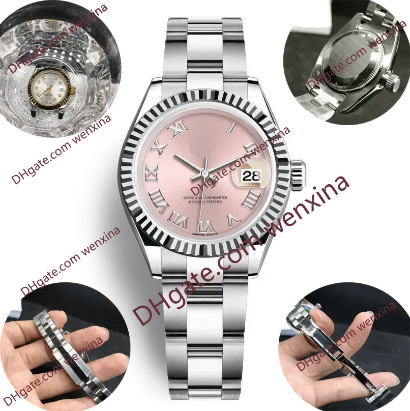 08 Jakość Deluxe 26 mm różowe złoto 2813 Mechaniczne automatyczne zegarki dla kobiet Zegarek Watch Full Stael Wodoodporne pary