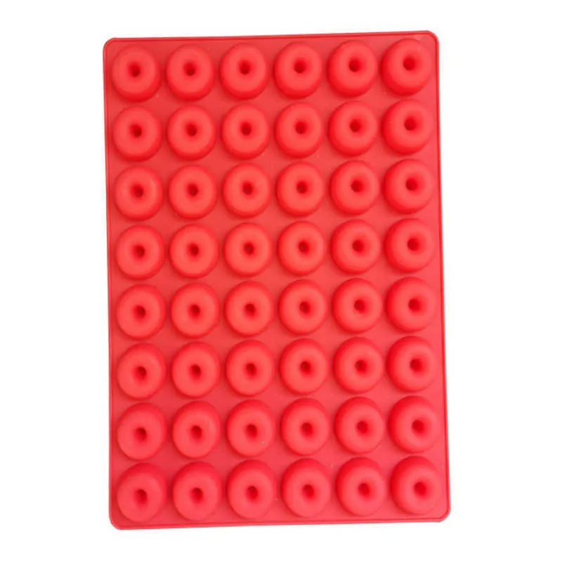 Mini Donut Silicone Mold Bakeware 48 Hole Ice Cube Mould Chocolate Biscuit Cake Molds Kitchen Baking Donuts Pan Moulds BH4797 TQQ