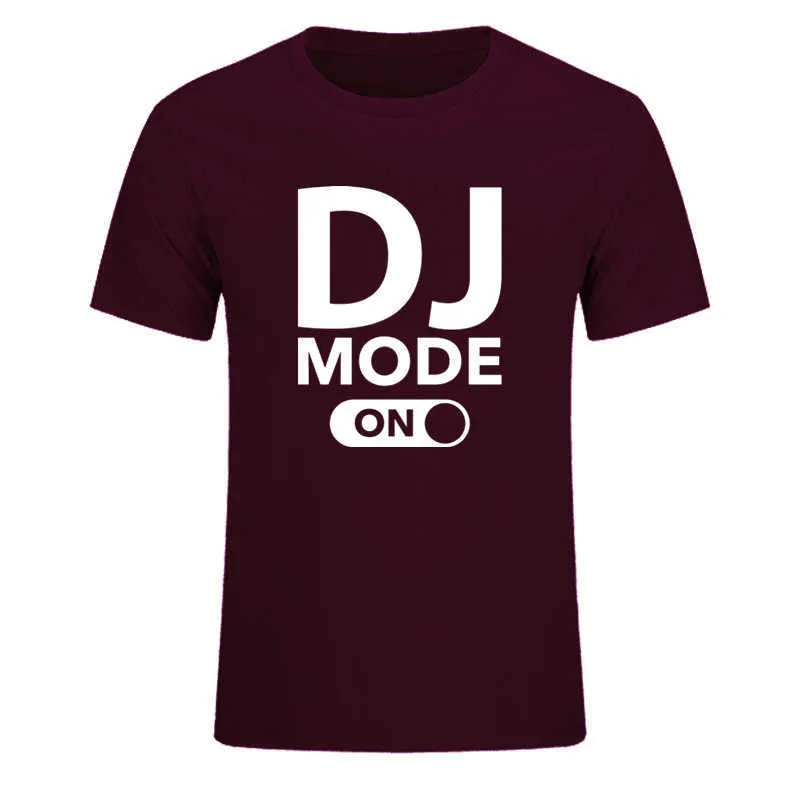남성 티셔츠 DJ 모드 T 셔츠에 100 % 코튼 재미 있은 디자인 인쇄 짧은 소매 옴므 카메인 힙합 탑 티 210629