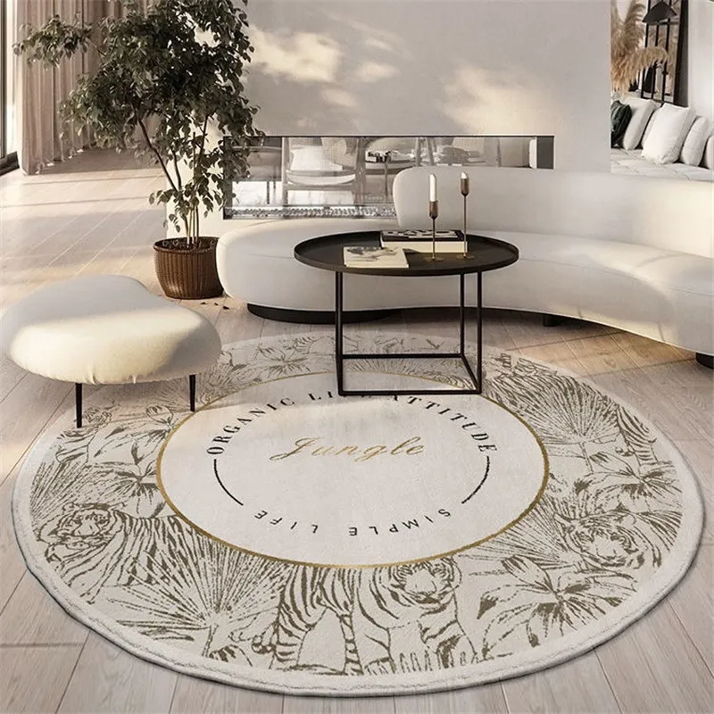 Round Carpet Large Area Rugs for Living Room Bedside Rug Water Absorbent Floor Mat Non-slip Door Mats Tapis Nordic Ethnic Style 220301