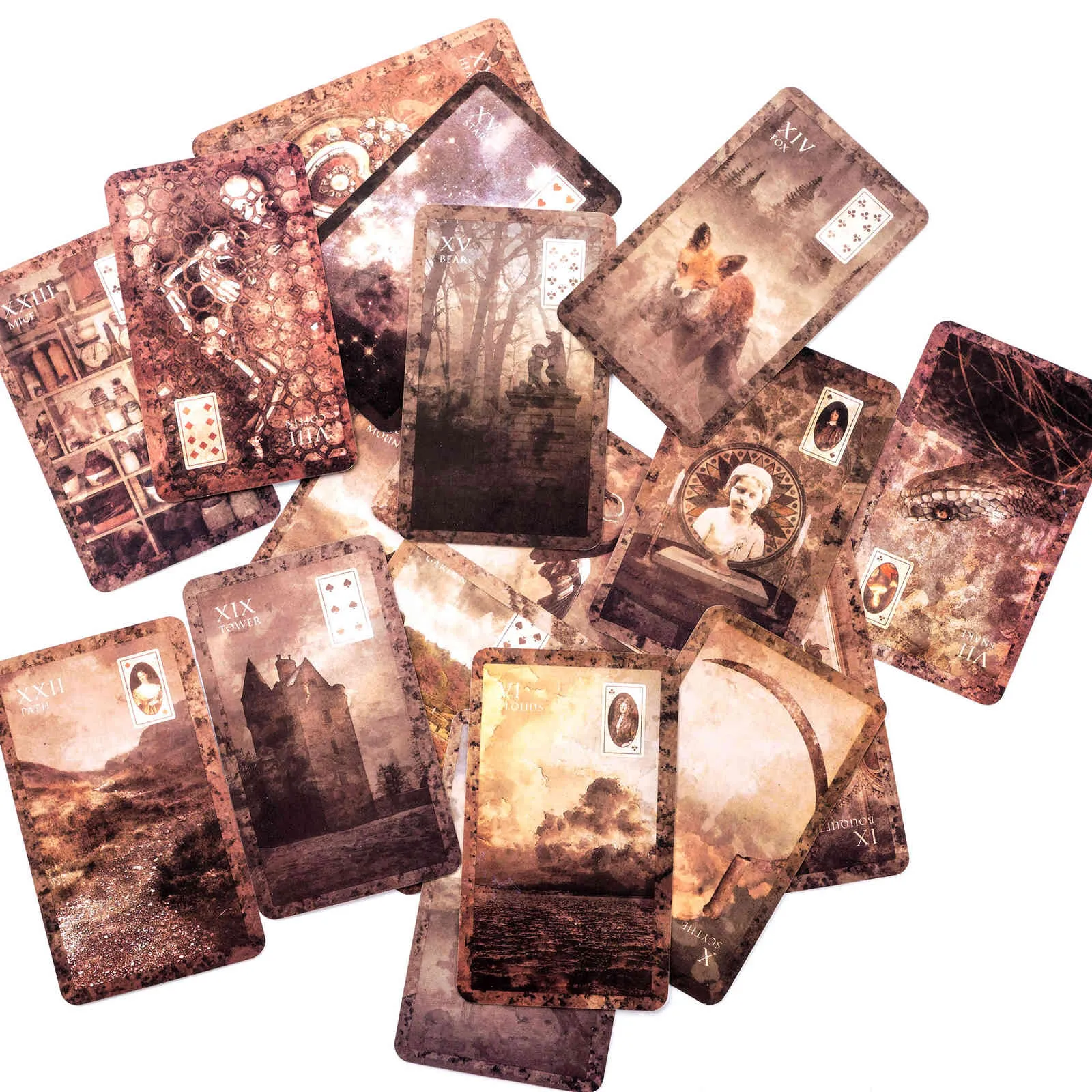 Légende du sorcier Lenormand Tarot Deck loisirs fête jeu de Table prophétie révélatrice Oracles cartes avec guide