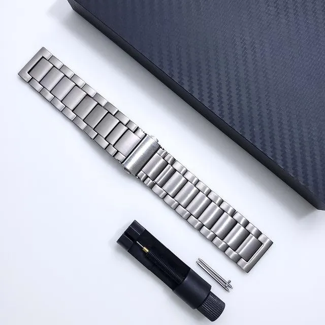 Assista Bandas Pulseira de Titânio para Huawei GT 2 Pro Band 2E GT2 46mm Magia Metal Aço Inoxidável Fecho Pulseira255i