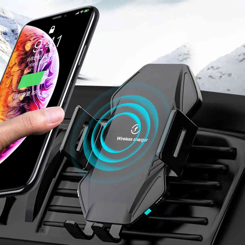 NTONPOWER Qi 10W Charge Rapide pour iPhone 11 XS X 8 Intelligent Infrarouge Voiture Chargeur Sans Fil Support de Téléphone