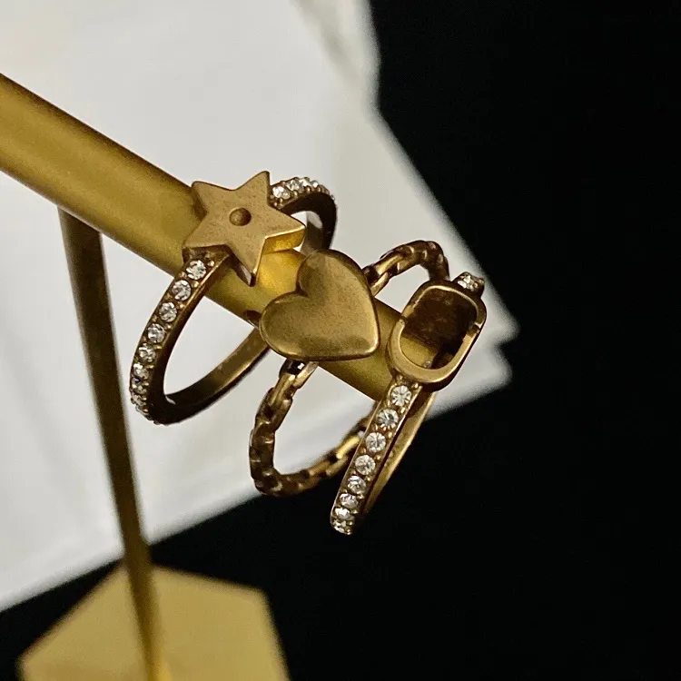 مصممة فاخرة مجوهرات النساء خاتم الماس مع خاتم ختم ختم الختم خواتم خواتم الزفاف