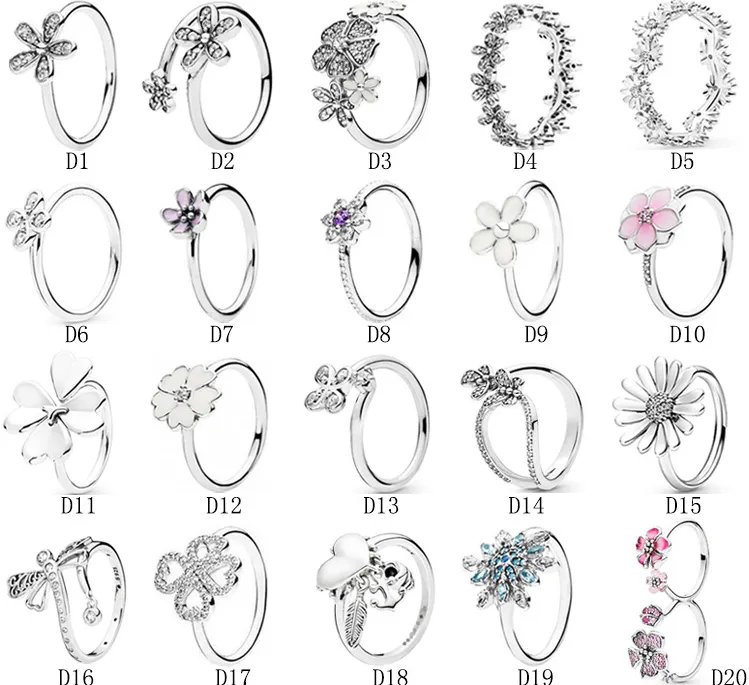 Hohe Qualität aus 100 % 925er Sterlingsilber, passend für Pandora-Ring, Schmuck, Schneeflocken-Gänseblümchen-Ring, Paar, Verlobung, Liebhaber, Mode, Hochzeit für Frauen