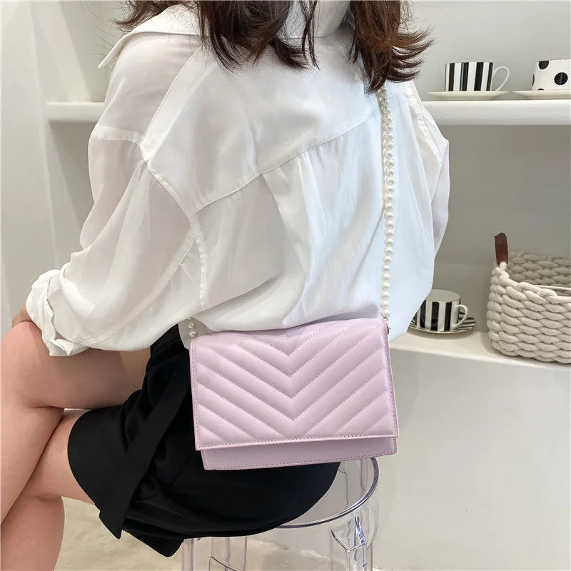Shoppings best selling bag 2021 estate nuovo influencer online moda sacchetto catena perla piccola borsa quadrata shopping