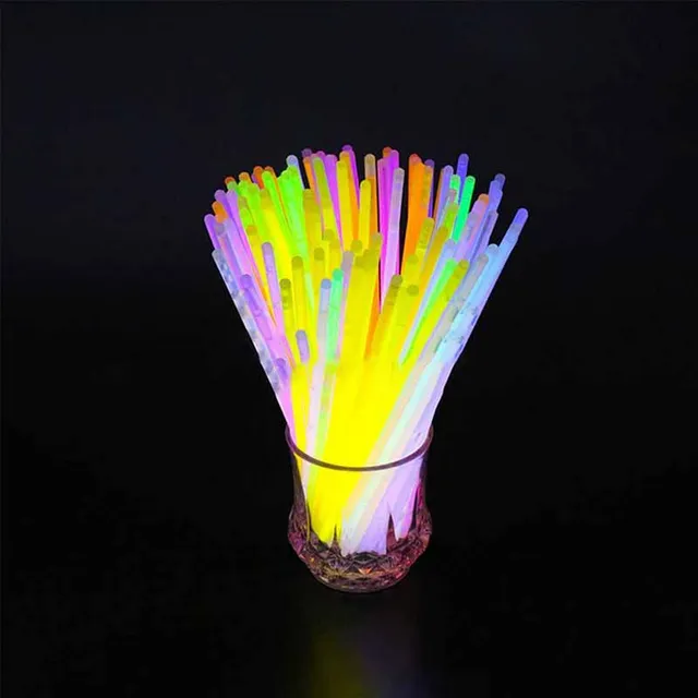 Dekoracja imprezowa pakiet fluorescencyjny światło blask kije bransoletki naszyjniki neon na ślub kolorowy kij255a