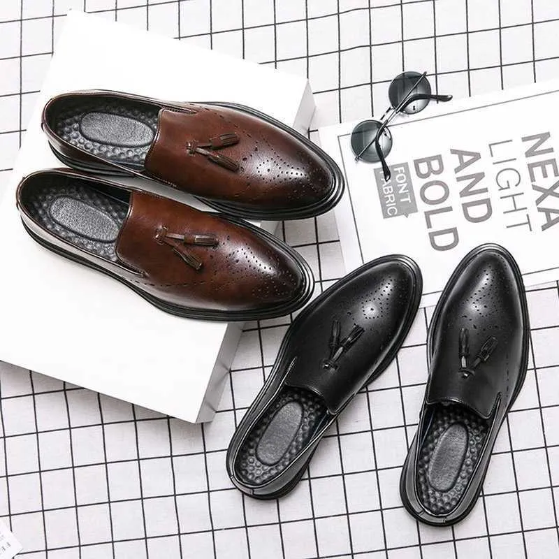 Mannen schoenen mode lage hak pu lederen mannelijke casual comfortabele stijlvolle klassieke loafers schoenen voor heren