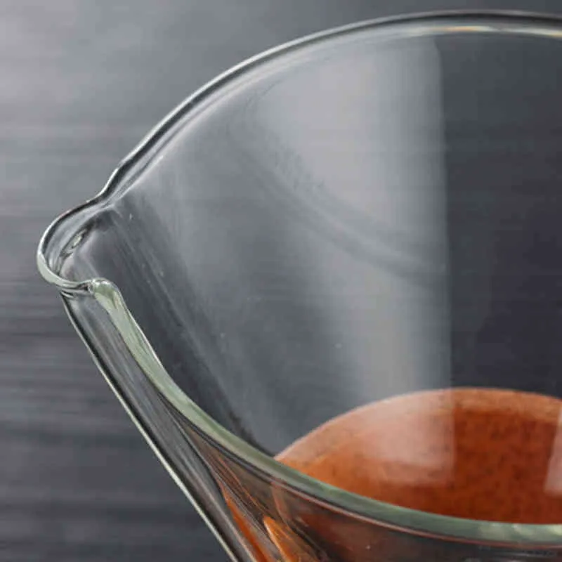 メーカーのステンレス鋼のコーヒーフィルターの乾燥鍋400mlの上の耐熱性の古典的なガラスポットメーカー注ぐ