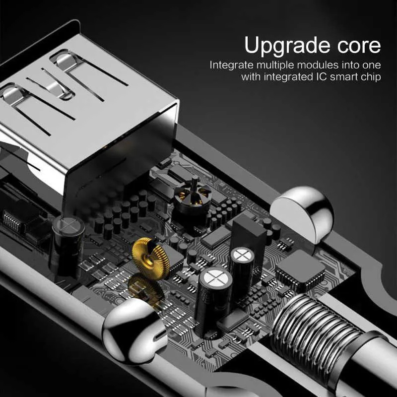 Laddarebil 3.1a / 4.8a Mini Två 12V 24V Universal Snabb Laddning USB för iPhone