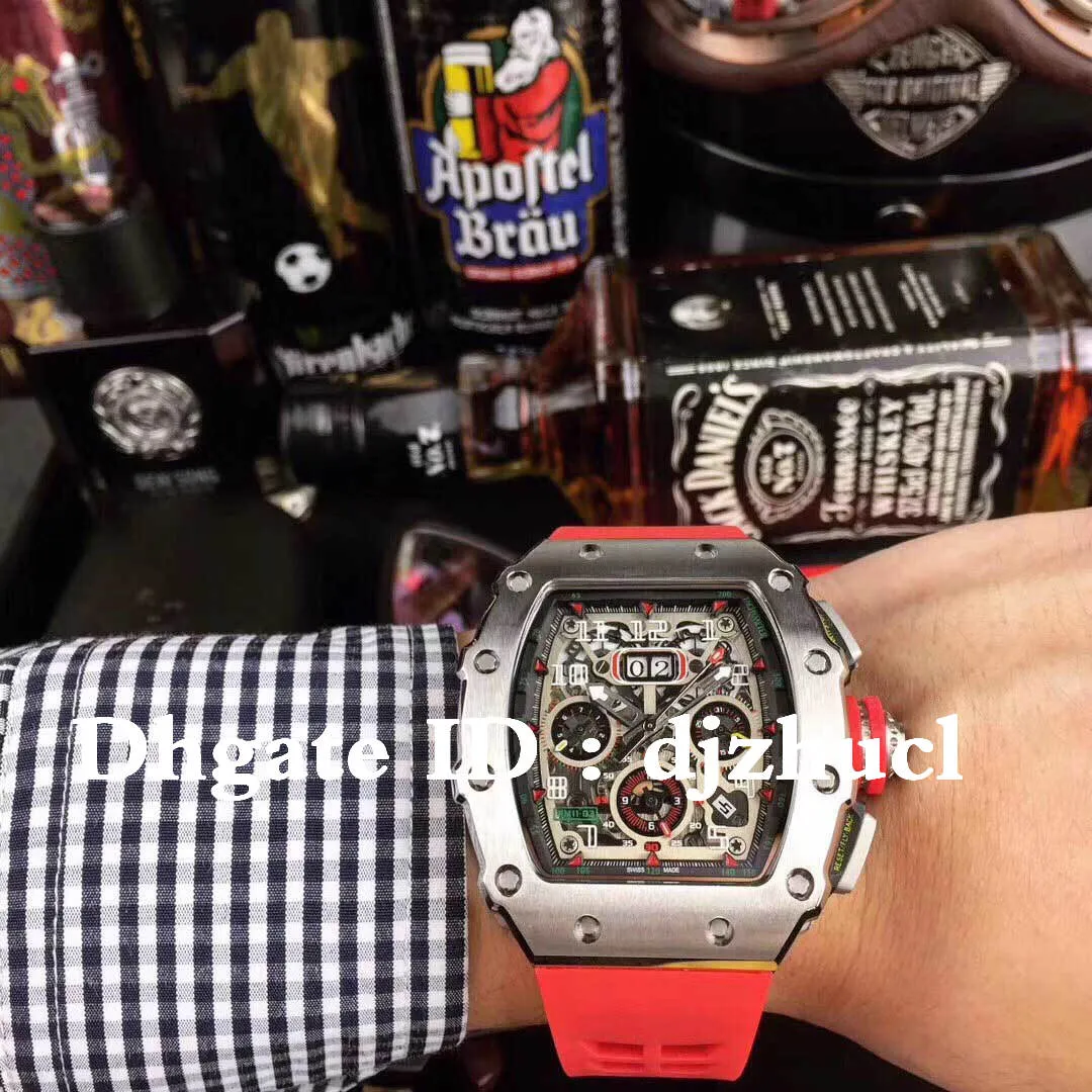 Montre de luxe volautomatisch uurwerk horloge lichtgevende wijzerplaat wijzer 40x50x16mm diepe waterdichte roestvrijstalen kast top watch258E