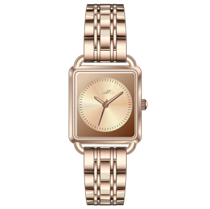 Scottie Brand 24 26mm Rectangle Dial Grace Girls Watch Watch Watches Watches Multicolor Choice Choice Stainless Steel Band Goddess Wristw2926