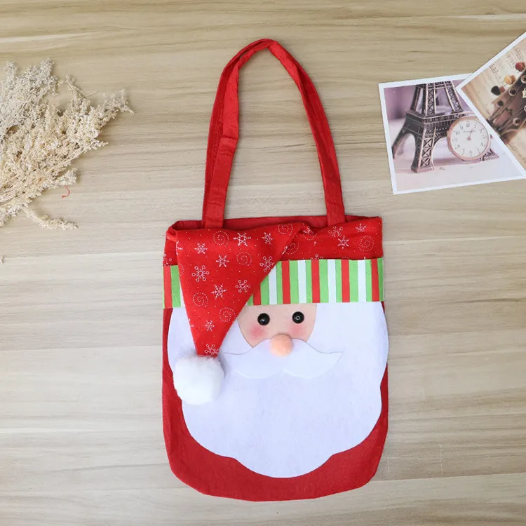 Christmas Decorations Santa Claus Gift Bag Children's Handbag Non Woven Candy Bag Holiday Supplies