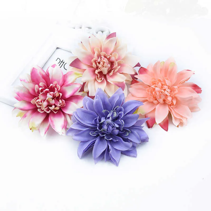 6 peças de seda Gerbera 10 cm casamento flores decorativas parede diy wropted de natal vaso para casa decoração flores artificiais por atacado y0630
