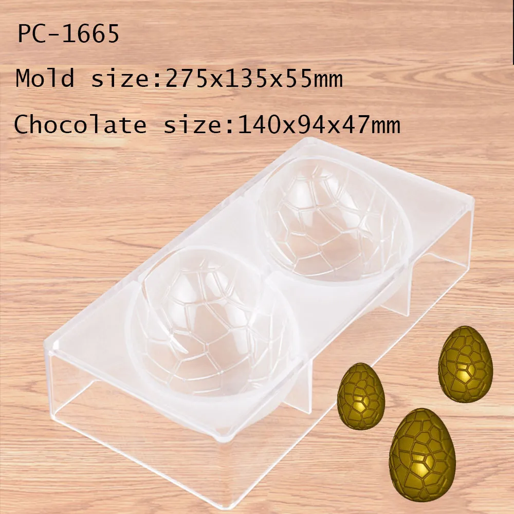 Feliz Páscoa Ovo Molde de Chocolate Molde de Policarbonato Plástico Rachado Suave Festival Decation Baking Ferramentas de Padaria Y2006122177