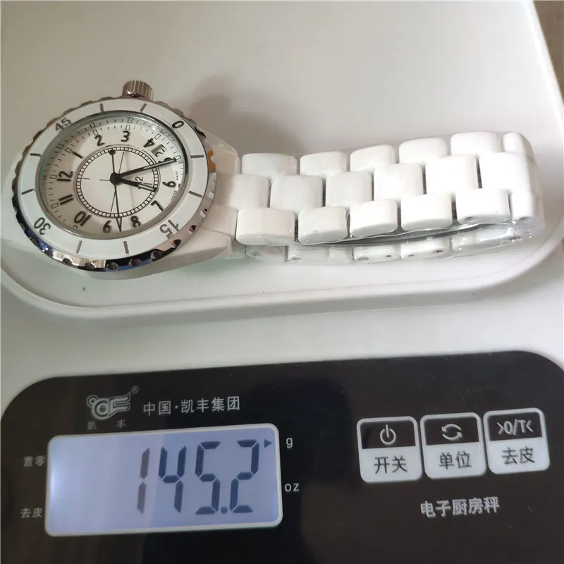 أزياء العلامة التجارية Ceramic Watch H0968 32 38mm مقاومة للماء هدية المرأة الفاخرة الكوارتز الساعات الراقية Relogio245o