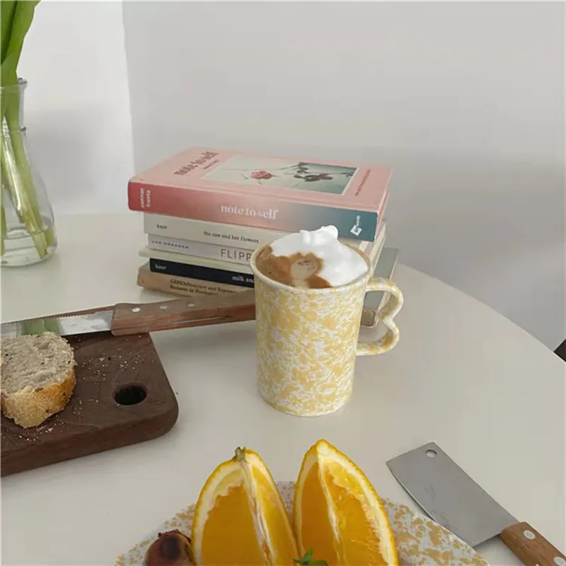 Ins rétro Style Splash encre céramique Design café verres petit déjeuner lait tasse Couple cadeaux créatif personnalisé tasse