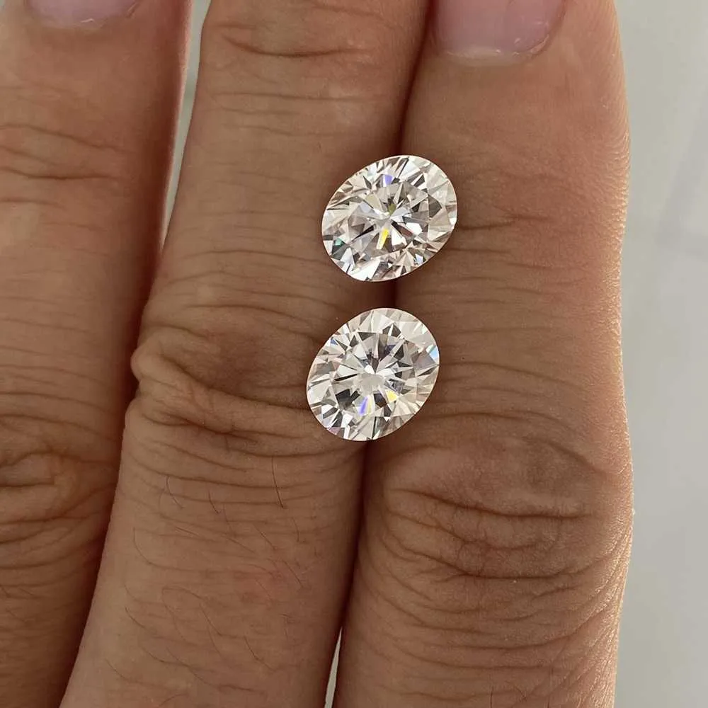 Meisidian 5x7mm taglio ovale 1 carato D VVS1 gemma sciolta Moissanite diamante Pirce H1015