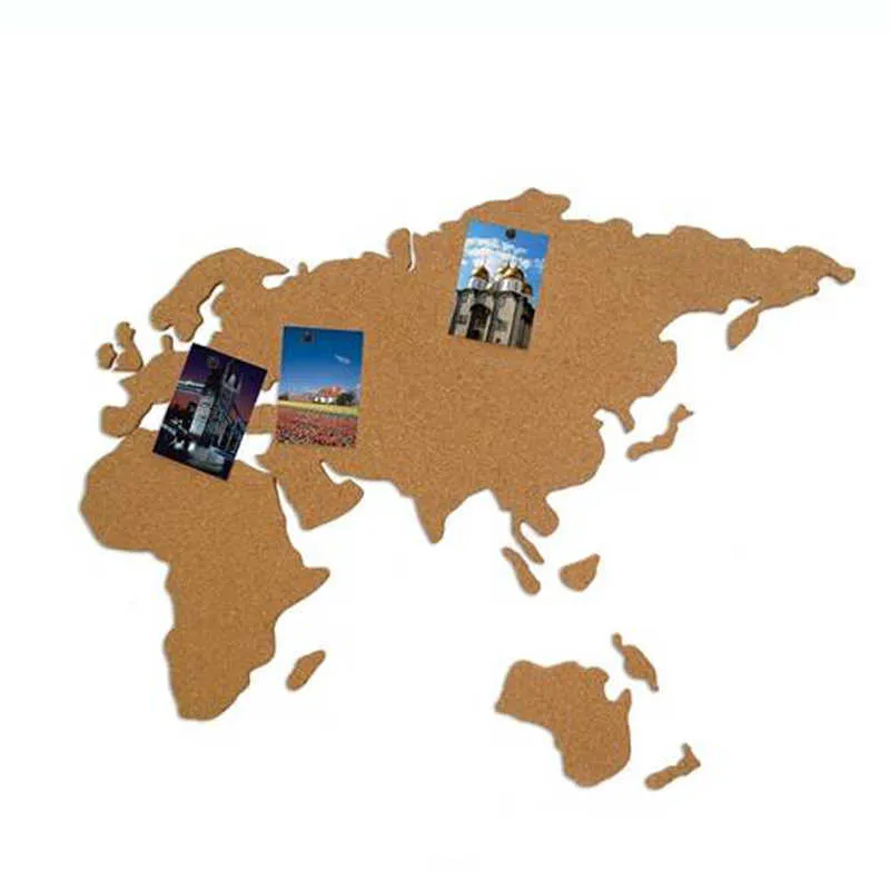 Mappa del mondo da parete in legno di sughero Phellem Mappa del mondo ufficio, scuola, decorazione della casa, mappa, bacheca di sughero, perni adesivi, mappa in legno 210929