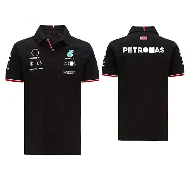 남자 티셔츠 팀 버전 F1 포뮬러 원 레이싱 반팔 티셔츠 폴로 셔츠 옷깃 루이스 해밀턴 작업복 티셔츠