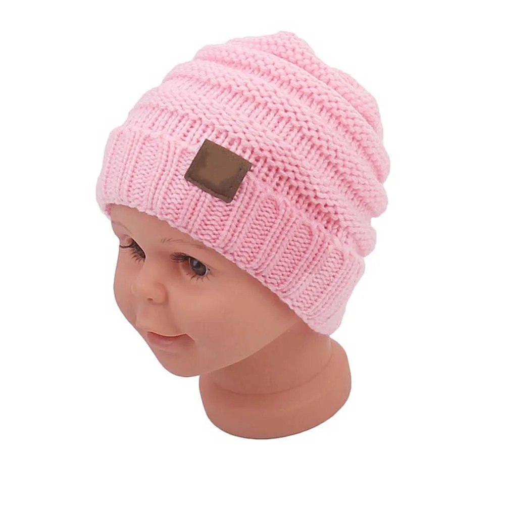 Beanies de malha de crochê infantil, designers de confetes unissex de confete