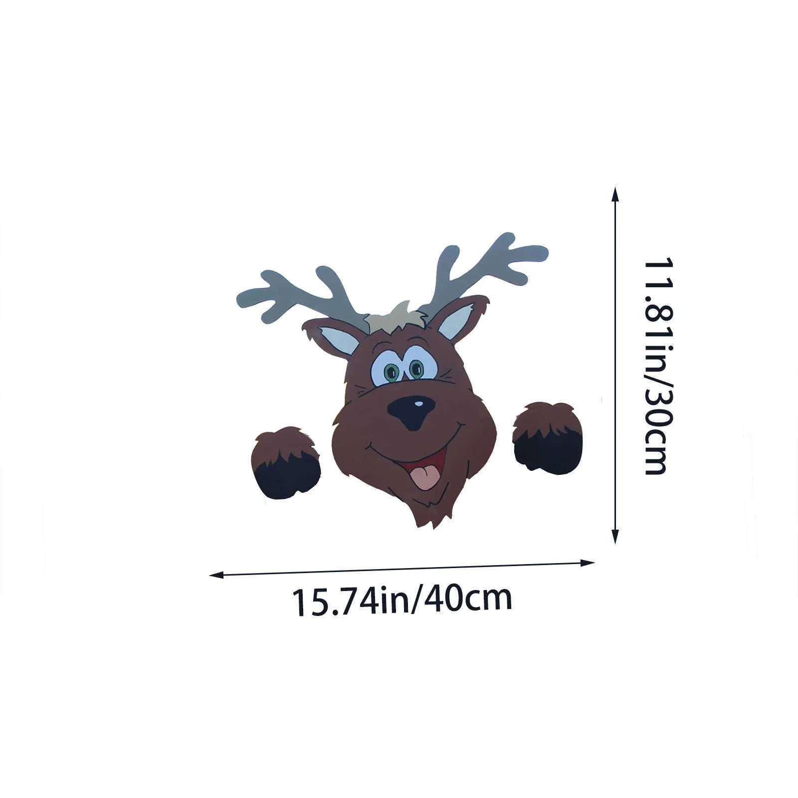 Animal Fence Cartoon Elk Peeeker Christmas Decoration Outdoor Festive na okazję Creatives Cestives Ornament P0828